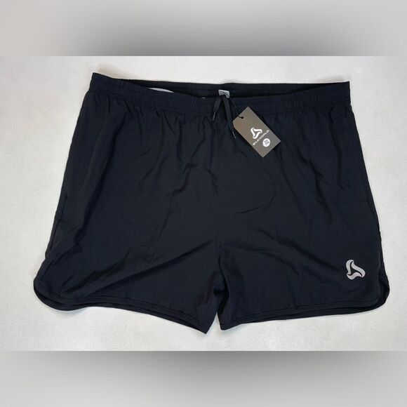 SILKWORLD Swim Shorts Men XXL Black With Pockets NWT - Picture 1 of 7